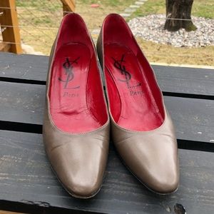 Vintage YSL nude heels size 7.5